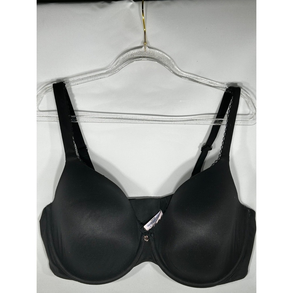 Victoria's Secret Demi Push Up Bra Black Opaque Padded Underwired 40DD